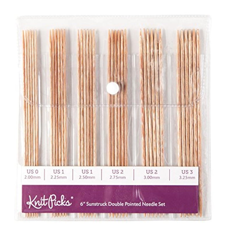 KnitPicks Knit Picks Double Pointed Wood Knitting Needle Set (Sunstruck 6") - Image 1